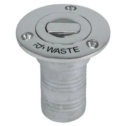1-1/2" Manual Waste Pump-Out Fitting With Stainless Steel Chain 1