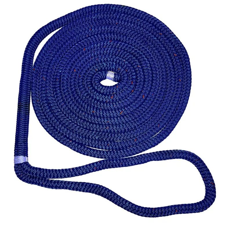 3/8" Blue Double Braid Dock Line With Tracer – 15 Ft [C5053-12-00015] 1