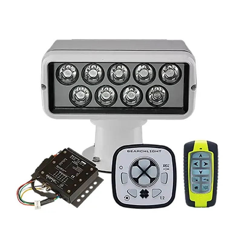 Acr Rcl-100 Led White Searchlight Set Including Wired Point Pad, Master Controller, And Wireless Handheld Remote – Model 1976 1