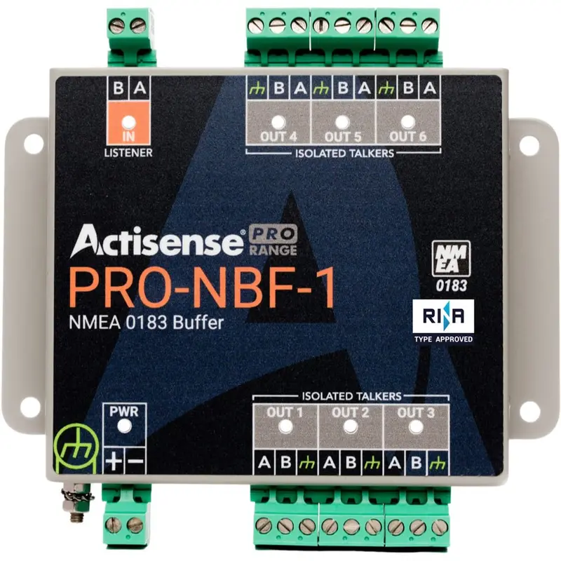 Actisense Pro-Nbf-1 Nmea 0183 Buffer: 1 Opto Input, 6 Iso-Drive Outputs, Serial Port, Screw Terminal Interface 1