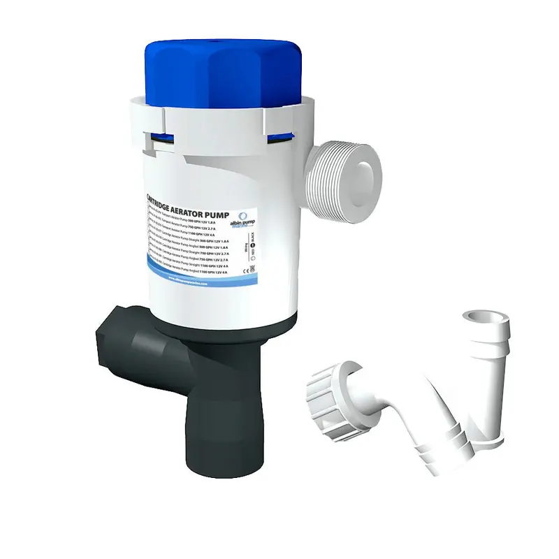 Albin Group 12V Twinport Aerator Pump – Dual-Outlet 500 Gph System [01-05-074] 1