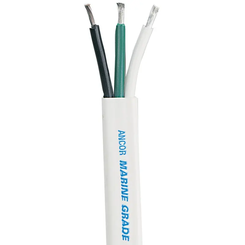 Ancor 10/3 Awg Flat White Triplex Marine Cable – 300-Foot Roll 1