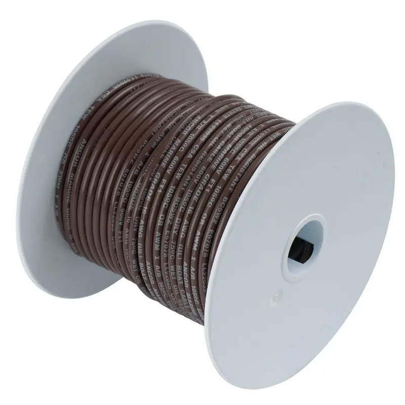 Ancor 12 Awg Brown Tinned Copper Marine Wire – 100-Foot Spool [106210] 1