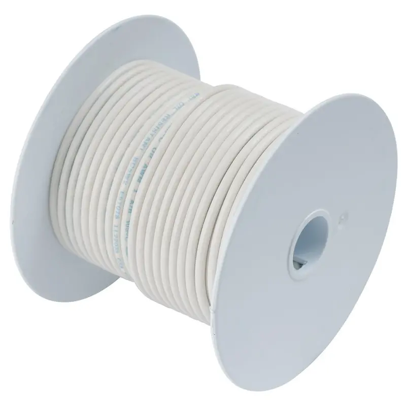 Ancor 14 Awg White Tinned Copper Marine Wire – 100-Foot Spool [104910] 1