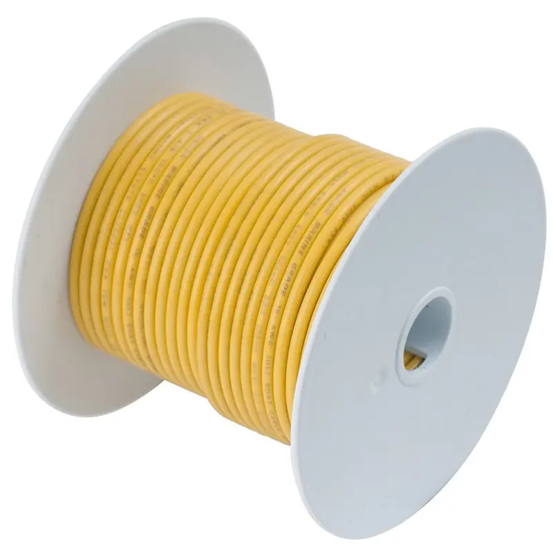 Ancor 14 Awg Yellow Primary Wire – 100-Foot Spool, Marine-Grade Tinned Copper 1