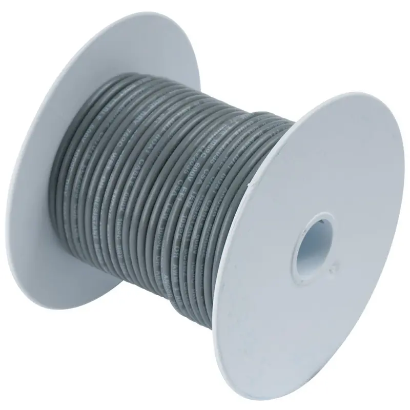 Ancor 16 Awg Grey Primary Wire – 100-Foot Spool, Marine-Grade Tinned Copper 1
