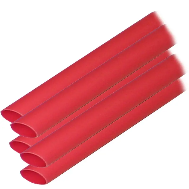 Ancor 3/8" Sealing Heat Shrink Tubing – 6" Length, 5-Pack, Red (304606) 1