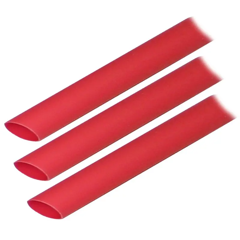 Ancor Adhesive-Lined Heat Shrink Tubing – 1/2 In X 3 In, Red, 3-Pack (Model 305603) 1
