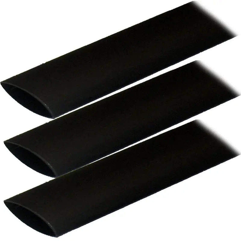 Ancor Adhesive-Lined Heat Shrink Tubing – 1 In X 3 In, Black, 3-Pack (Model 307103) 1
