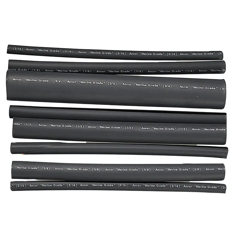 Ancor Adhesive-Lined Heat Shrink Tubing – 8-Pack, 6" Length, 20 Awg To 2/0 Awg, Black (301506) 1