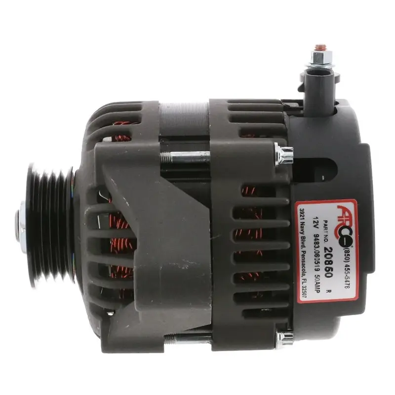 Arco Marine 12V 50A Alternator Featuring Multi-Groove Pulley – Optimized For Outboard Use (Model 20850) 2