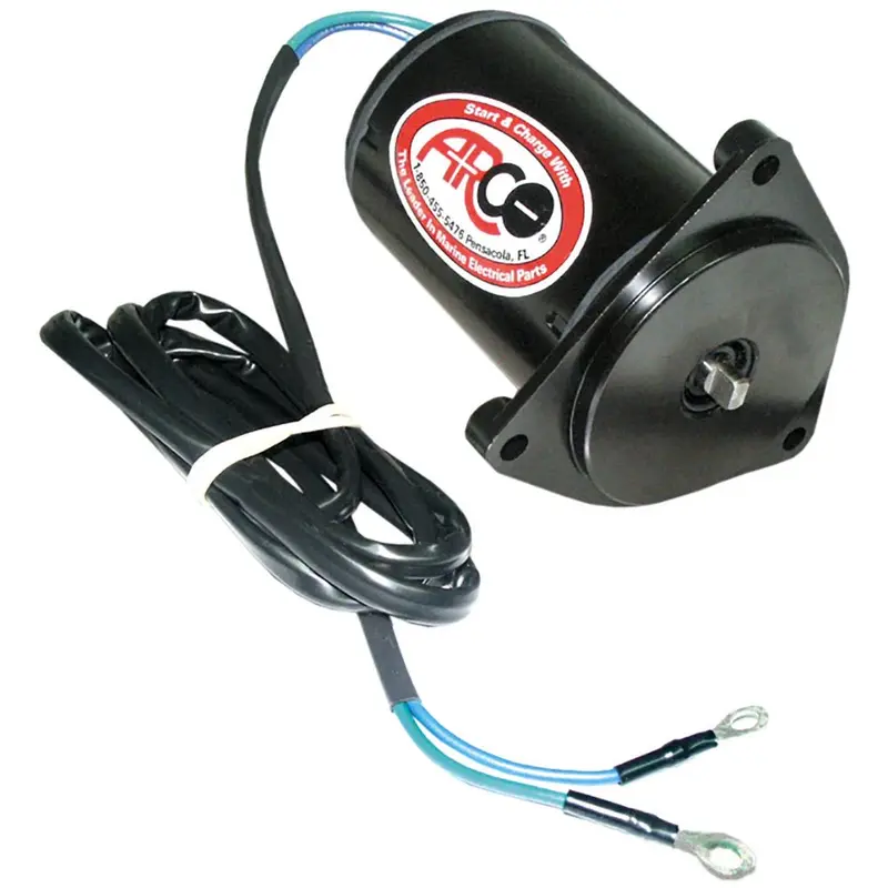 Arco Marine Yamaha-Compatible Tilt Trim Motor Replacement – 2-Wire, 3-Bolt, Flat Blade Shaft (Model 6260) 1