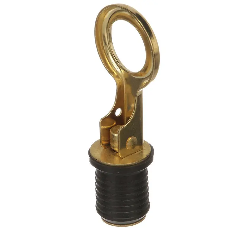 Attwood 1" Snap-Handle Brass Drain Plug 1