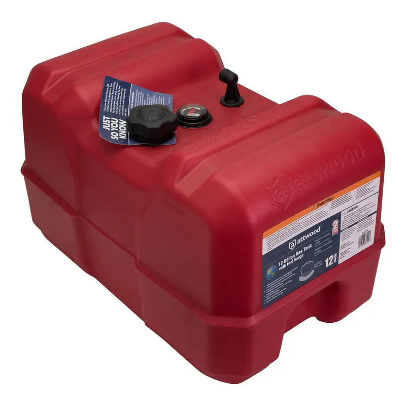 Attwood 12-Gallon Portable Fuel Tank With Built-In Fuel Gauge 1