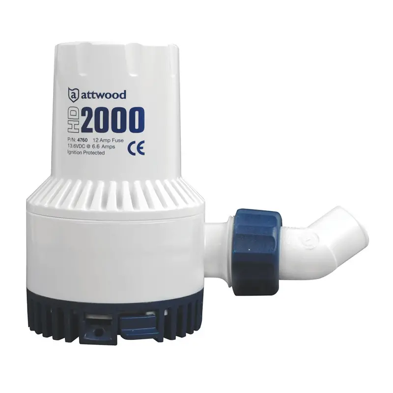 Attwood 4760-4 Heavy-Duty 2000 Gph Bilge Pump — 12V Dc, Submersible, High-Flow Performance 1
