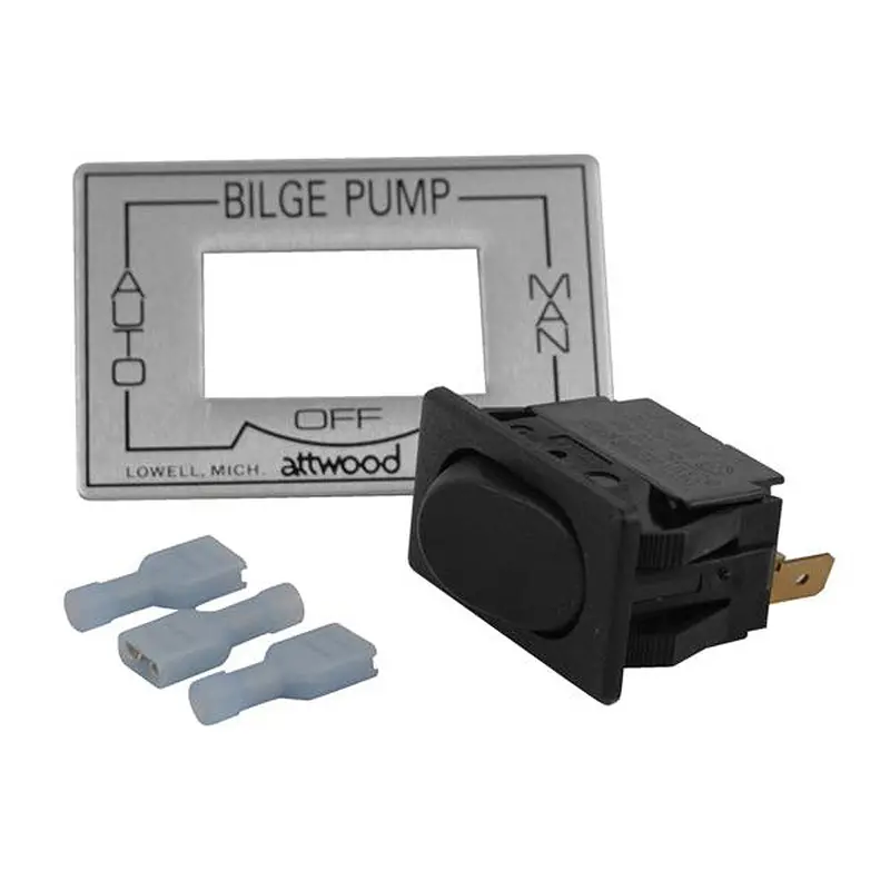 Attwood 7615A3 Three-Mode Bilge Pump Control Switch — Auto/Off/Manual Toggle 1