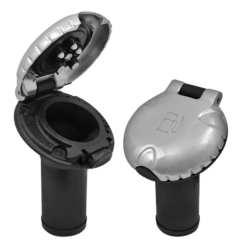Attwood Angled Deck Fill For Carbon Canister Systems With Scalloped Chrome Cap 1