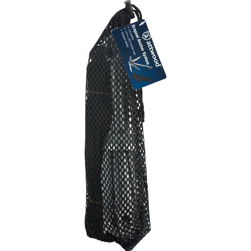 Attwood Kayak Grapnel Anchor Kit – Compact Folding 4-Prong Marine Anchor With Rope & Storage Bag [11959-1] 2