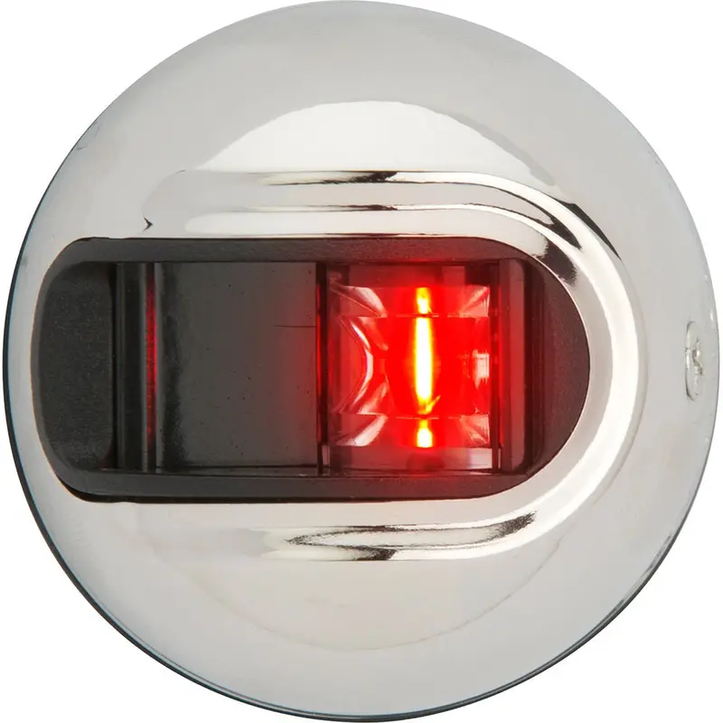 Attwood Lightarmor Round Port Navigation Light – Stainless Steel, 2-Nautical Mile Visibility 1