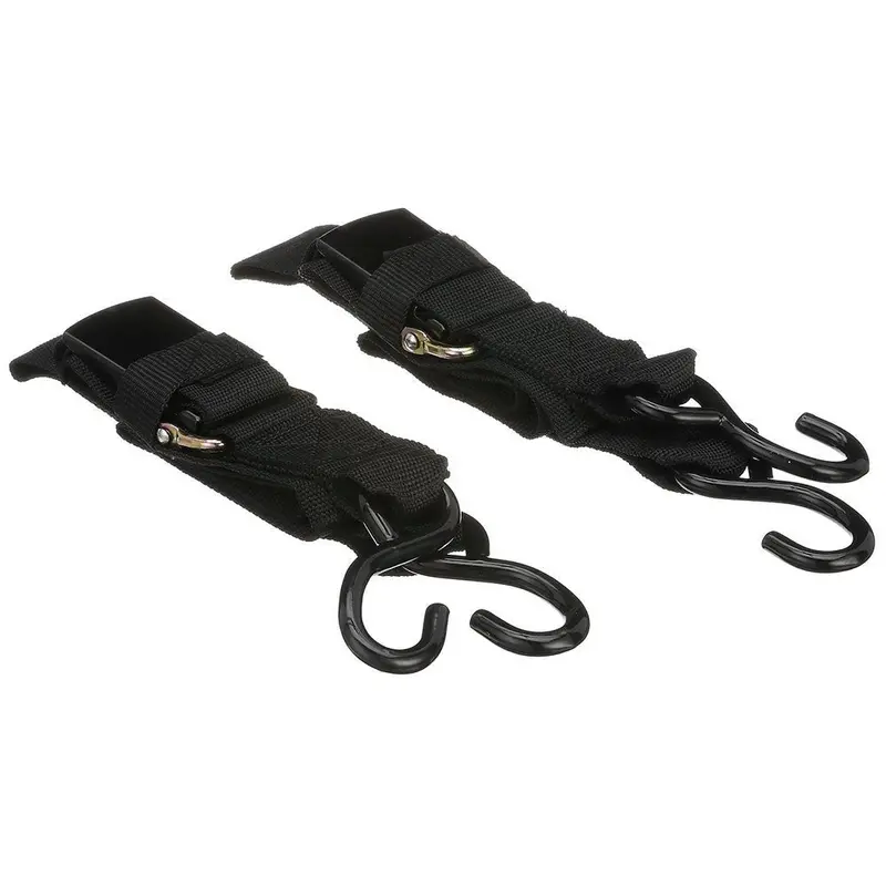 Attwood Quick-Release Transom Tie-Down Straps – 2-Inch × 4-Foot Pair [15232-7] 1