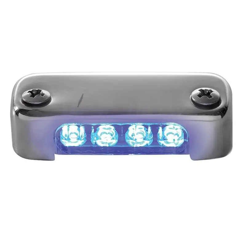 Attwood Vertical-Mount Blue Led Micro Light With Stainless Bezel 1
