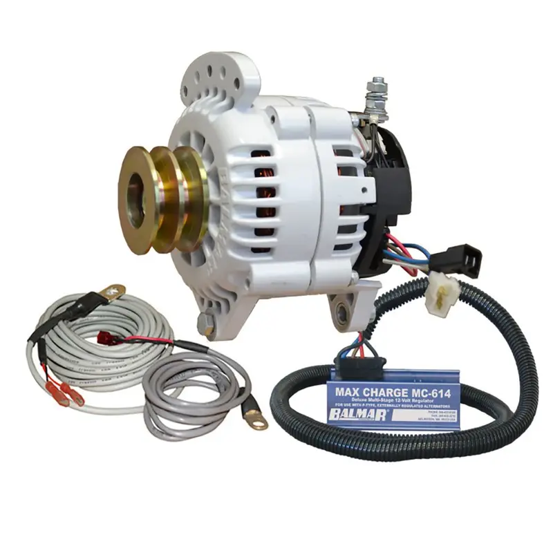 Balmar 100A 12V Dual-Foot Alternator Kit With Dual-Vee Pulley, Regulator & Temperature Sensor 1