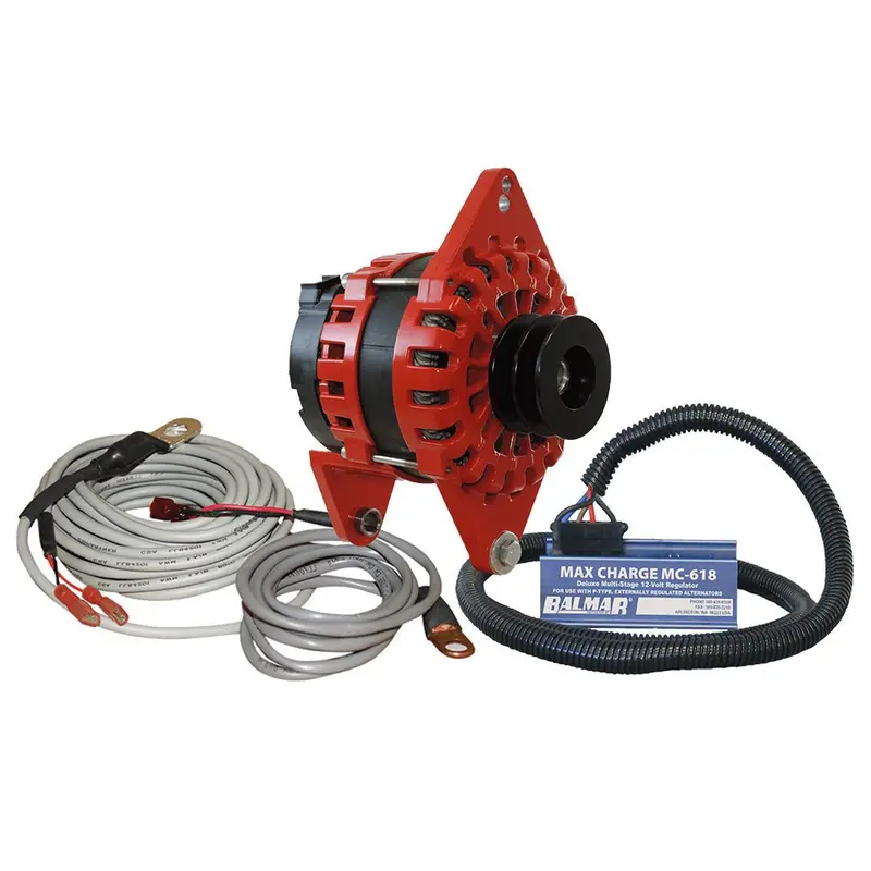 Balmar Xt-Df4-250-Dv Alternator Kit — 250A 12V Marine System W/4" Dual-Foot Saddle Mount, Dual-Vee Pulley, Regulator & Temp Sensor 1