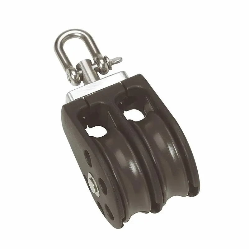 Barton Size 1 Double-Sheave Pulley – 30 Mm Plain Bearing With Swivel Base 1