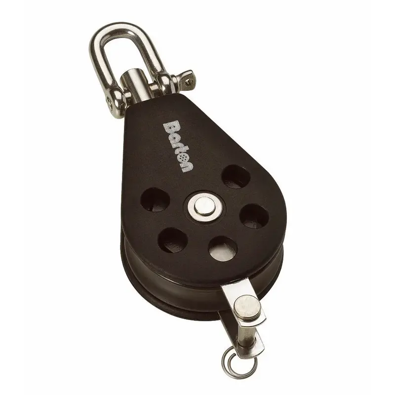 Barton Size 2 (35Mm) Single-Swivel Plain-Bearing Pulley Block With Becket – Model N02131 1