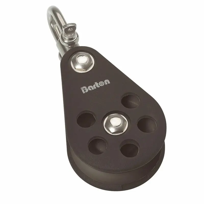 Barton Size 5 Swivel Pulley Block – 54 Mm Plain Bearing, Single Sheave 1