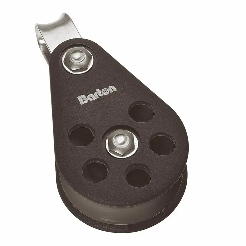 Barton Size 6 Fixed-Eye Pulley Block – 64 Mm Plain Bearing, Upright Mount 1