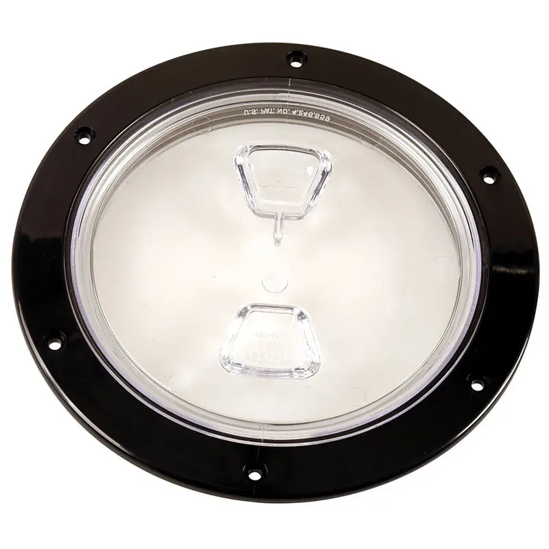 Beckson 6-Inch Clear-Center Screw-Out Deck Plate – Black (Dp60-B-C) 1