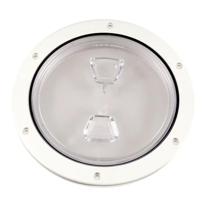 Beckson 6-Inch Clear-Center Screw-Out Deck Plate – White (Dp60-W-C) 1