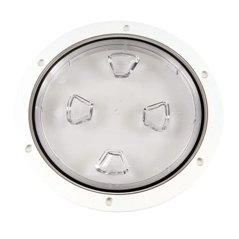 Beckson 8-Inch Clear-Center Screw-Out Deck Plate – White (Dp80-W-C) 1