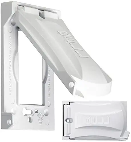 Bell Weather-Resistant Single-Gang Outlet Cover – White 1