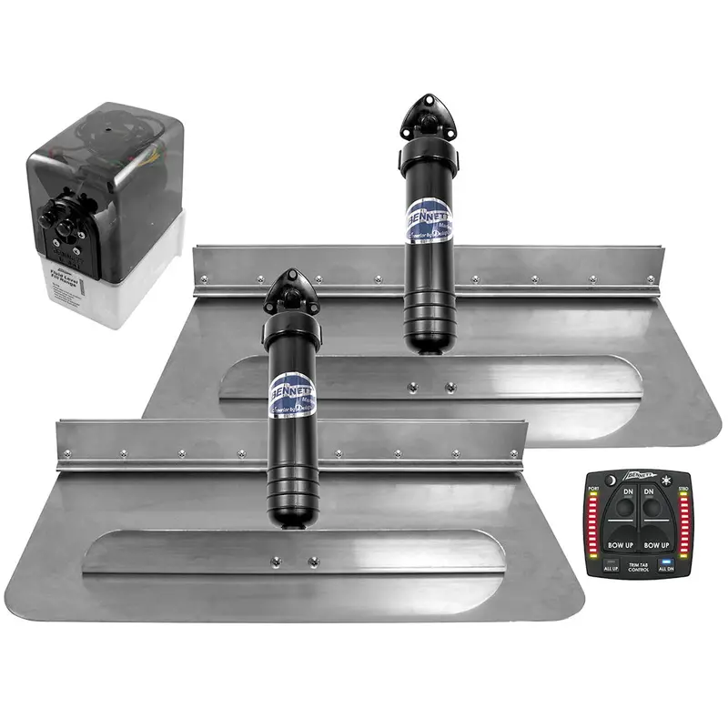 Bennett 2412Obi – 24" × 12" Hydraulic Trim Tab System With Single-Box Indicator 1