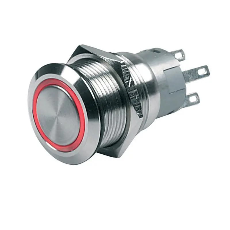 Bep 12V Momentary Push-Button Switch With Red Led Indicator (80-511-0002-00) 1