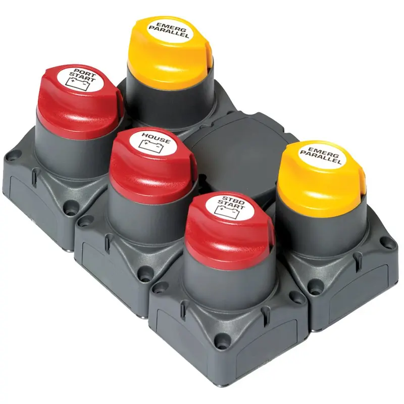 Bep Twin-Outboard Battery Distribution Cluster – Three Banks With Motorized Vsr 1