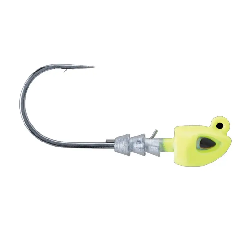 Berkley Fusion19 Swimbait Jig Head – 3/0 Hook, 1/8 Oz Weight, Chartreuse [1504418] 1