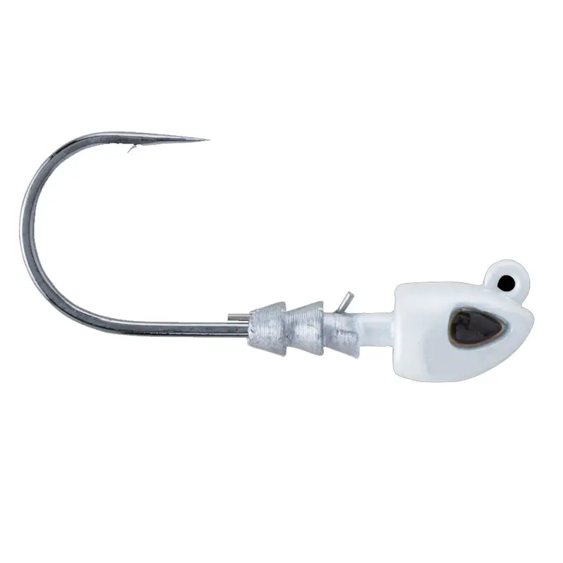Berkley Fusion19 Swimbait Jig Head – 3/0 Hook, 1/8 Oz Weight, Pearl White [1504414] 1