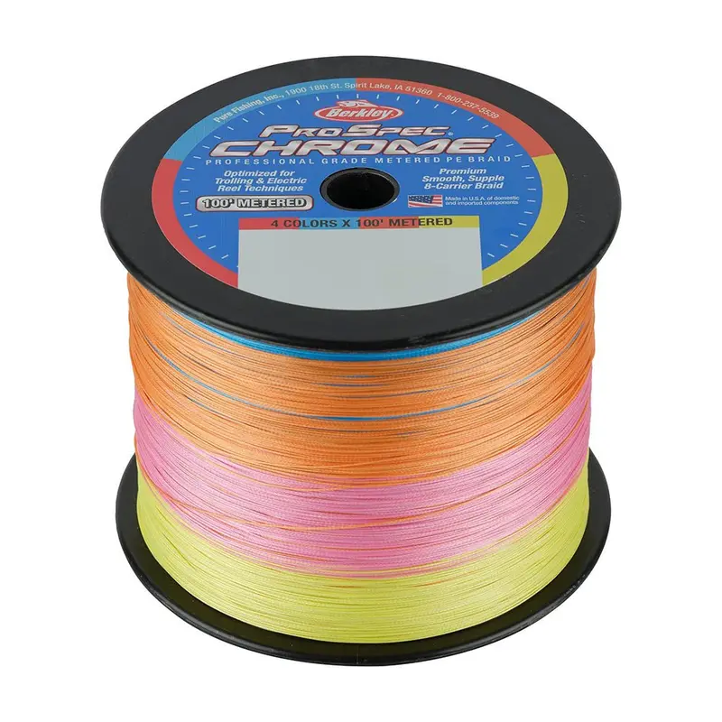 Berkley Prospec Chrome 4-Strand Braided Fishing Line – 20 Lb Test, 100 Ft Marked, 3500 Yd Spool 1