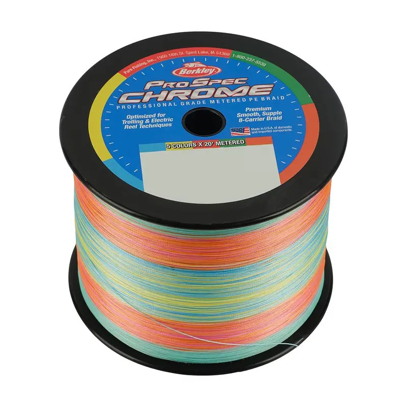 Berkley Prospec Chrome 5-Strand Braid – 30Lb Test, 20' Marked Sections, 3500 Yards [1621890] 1