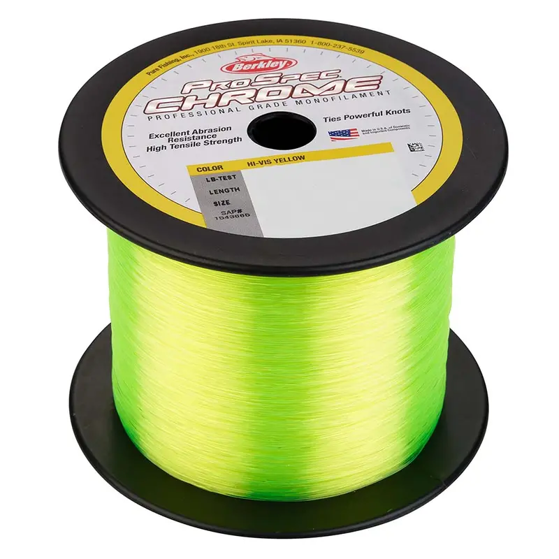 Berkley Prospec Chrome Hi-Vis Yellow Monofilament – 16 Lb, 1000 Yards 1