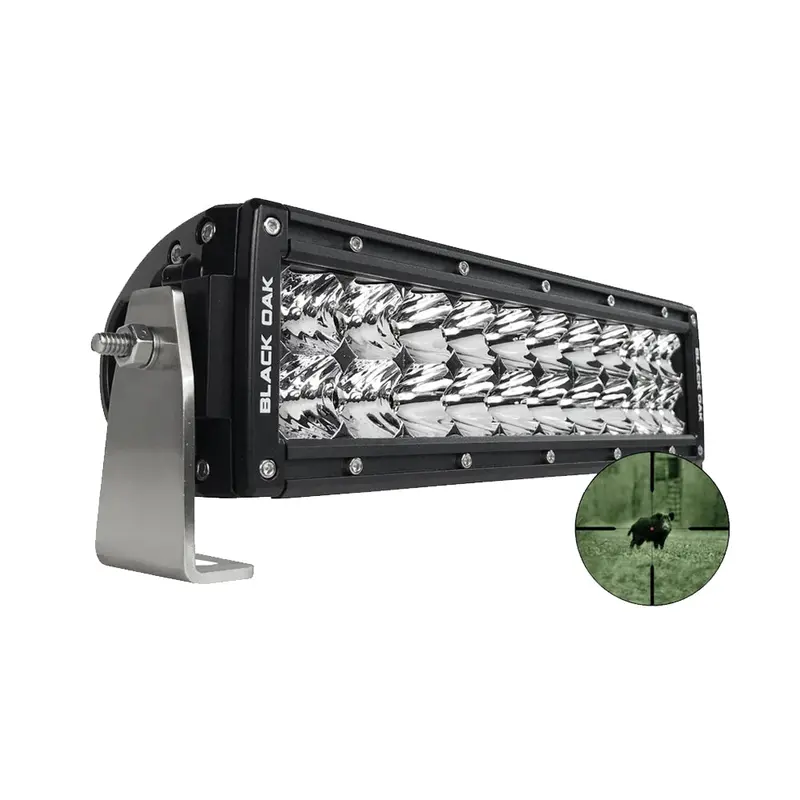 Black Oak 10-Inch Dual-Row 940Nm Ir Light Bar – Combo Optics, Black Housing, Pro Series 3.0 1