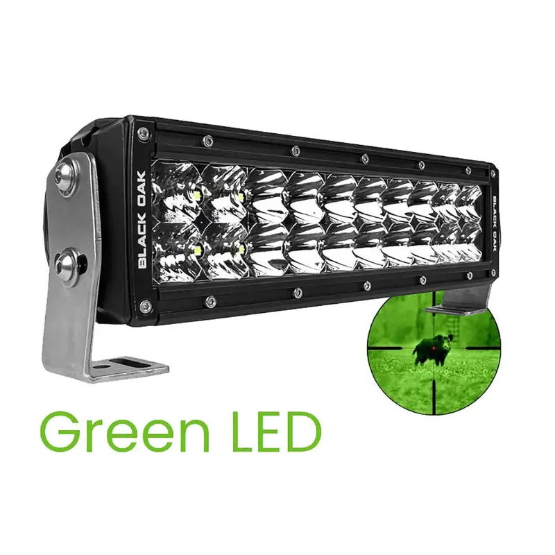 Black Oak 10-Inch Hog Hunting Light Bar – Green Leds, Combo Optics, Black Housing, Pro Series 3.0 2