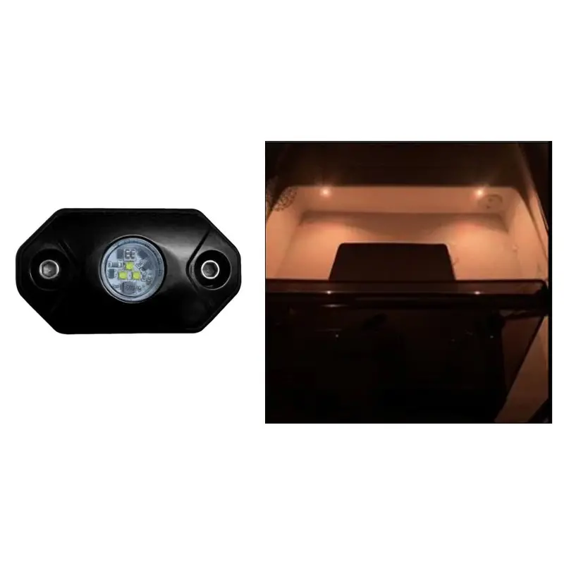 Black Oak Amber Rock Accent Light – Black Housing 1