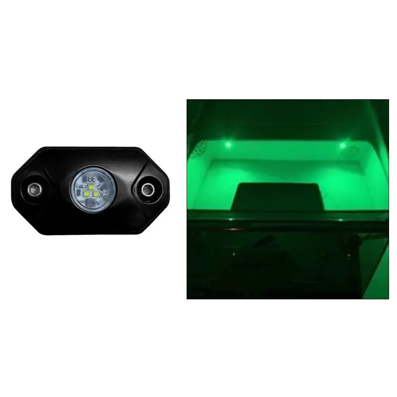 Black Oak Green Rock Accent Light – Black Housing 1