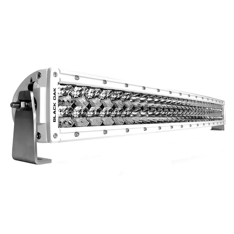 Black Oak Pro Series 3.0 30" Curved Dual-Row Led Light Bar – Spot Beam, White Housing 1