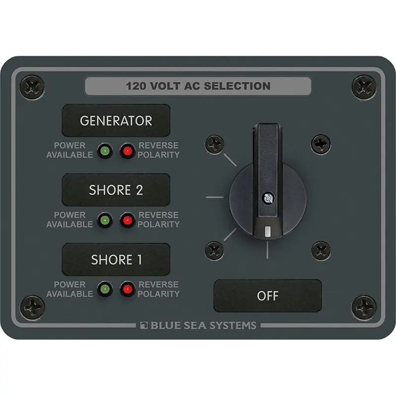 Blue Sea 30A Ac Rotary Switch – 3-Position + Off, 2-Pole – Model 8366 1