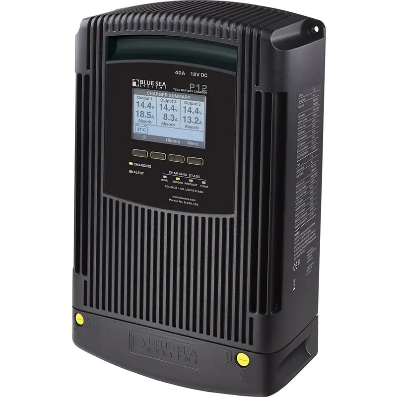 Blue Sea 7532 P12 Gen2: 40A 3-Bank Marine Battery Charger 1